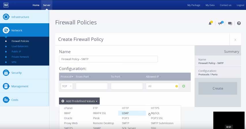 1&1 IONOS Cloud Server Firewall 1&1 IONOS Cloud Server Firewall